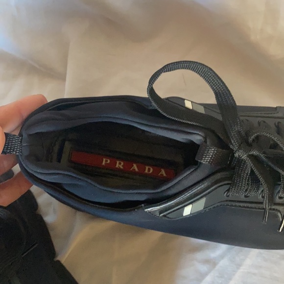 Authentic Prada black platform sneakers - Picture 3 of 9